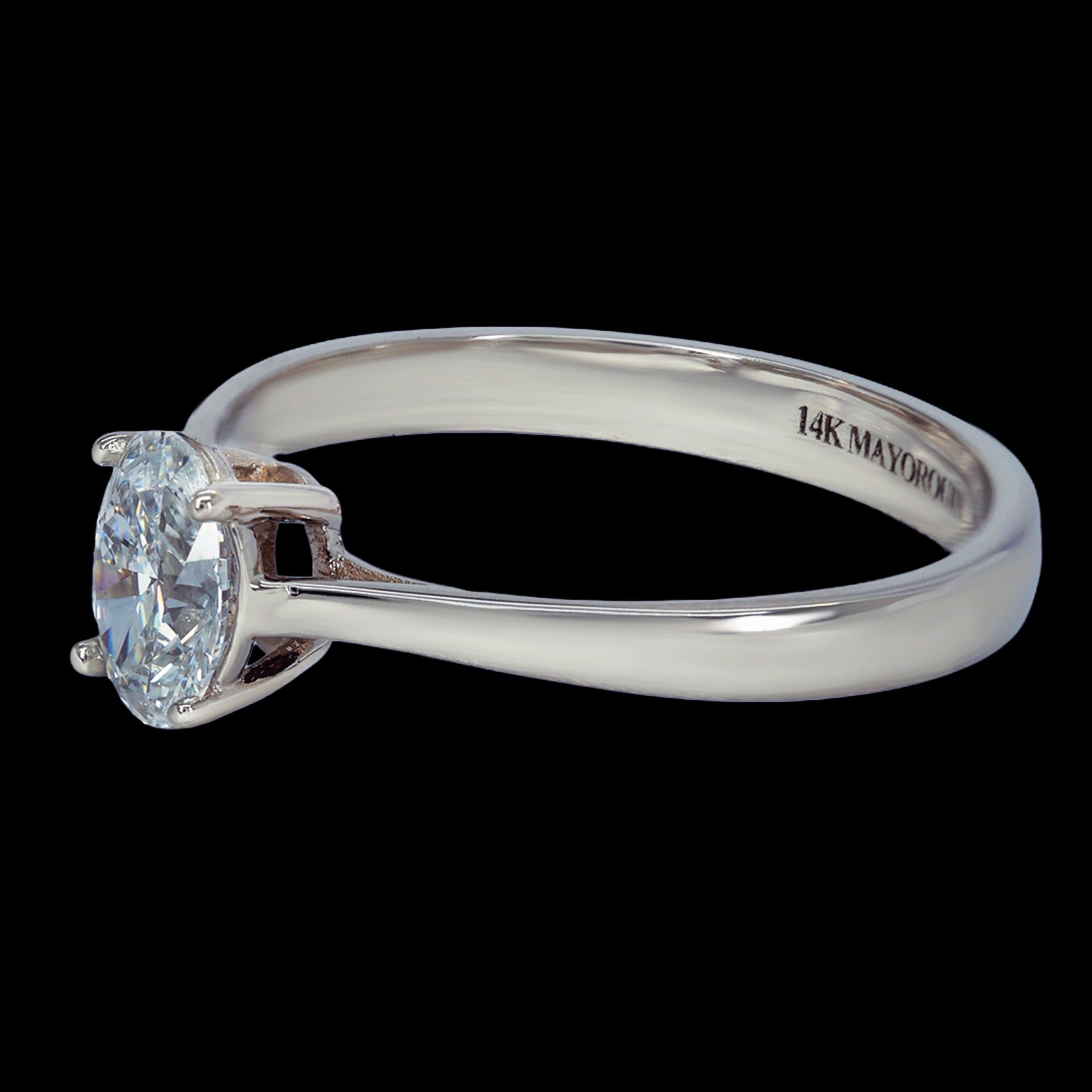 ANILLO DIAM LAB OVAL /D VS1 0.51CT  14K