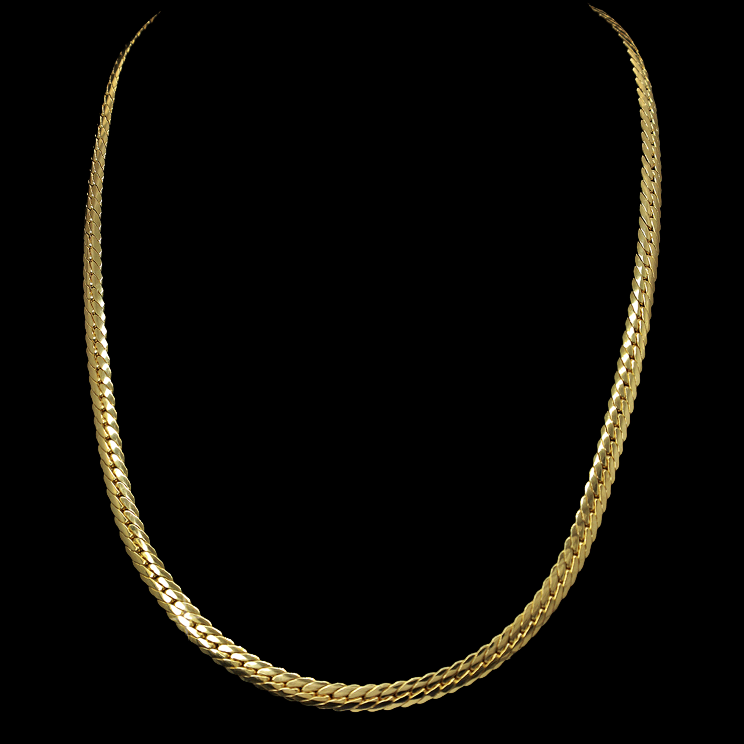 CADENA BARBADA ESLABON PLANCHADO 14K