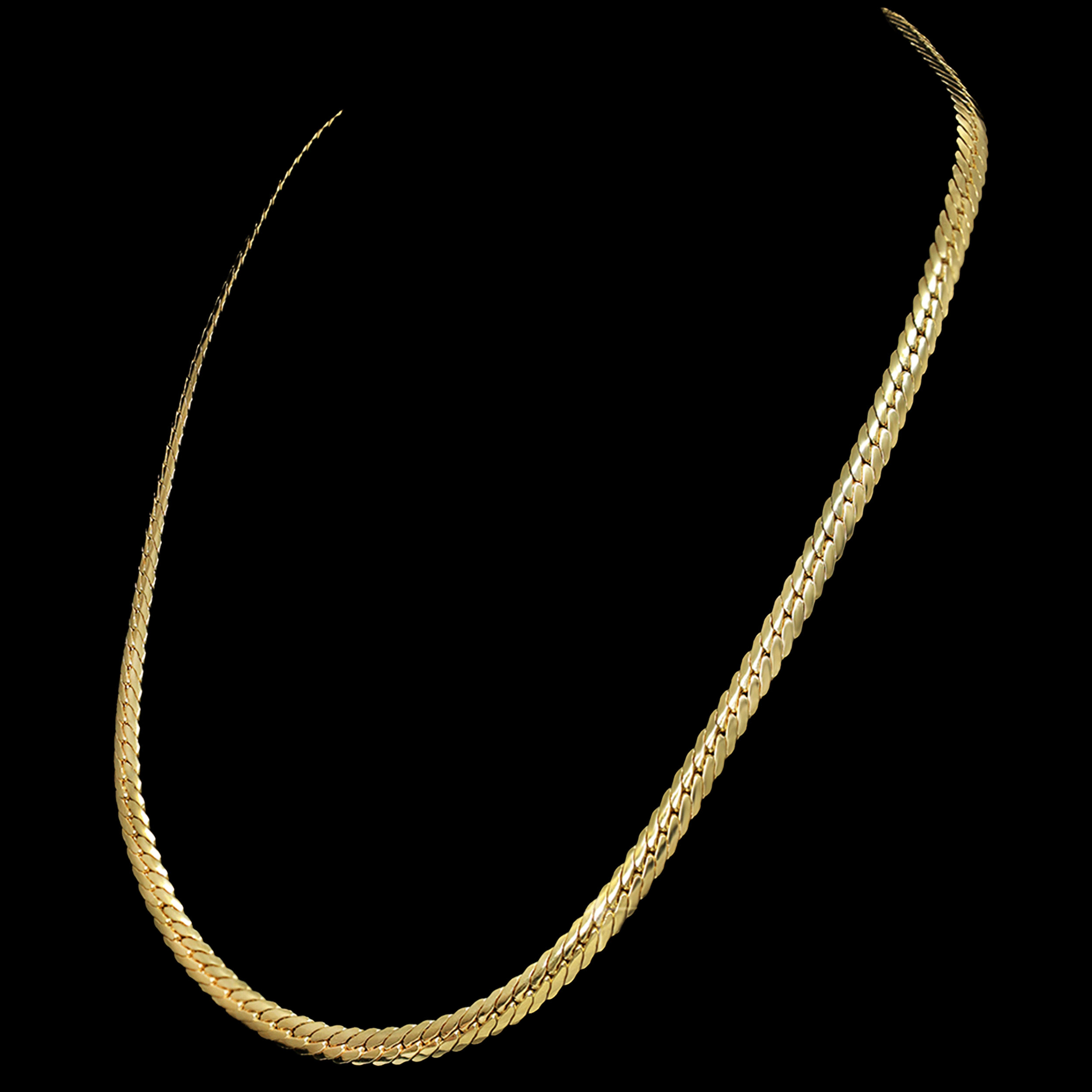 CADENA BARBADA ESLABON PLANCHADO 14K